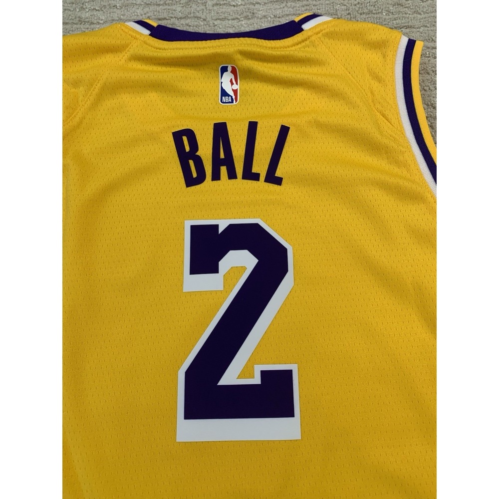 Nike Los Angeles Lakers Lonzo Ball Size Youth L 14/16 NBA Basketball Jersey NWT - Picture 10 of 14